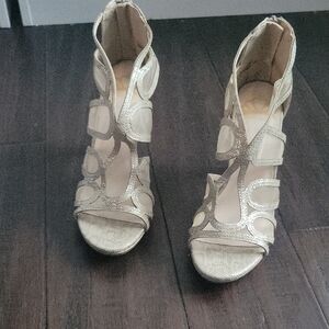 Fergalicious Snake-Textured Heels